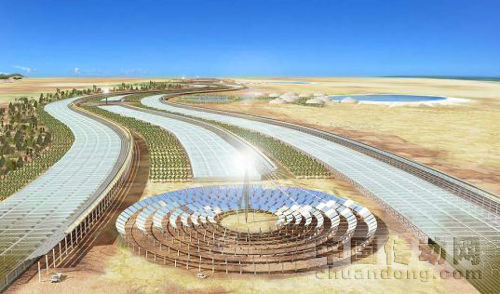 撒哈拉沙漠的太陽能發電站