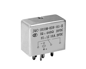 宏發電聲 1/5立方英寸一組轉換觸點密封電磁繼電器JQC-1010M