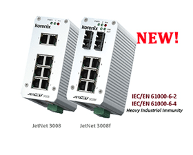 Korenix JetNet 3008系列以太網交換機升級上市